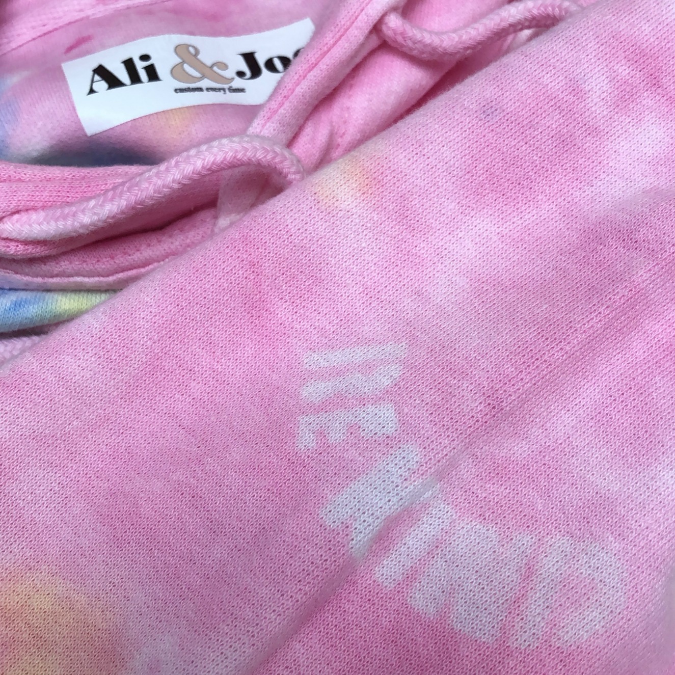 tie dye secret message (shoulder note) 