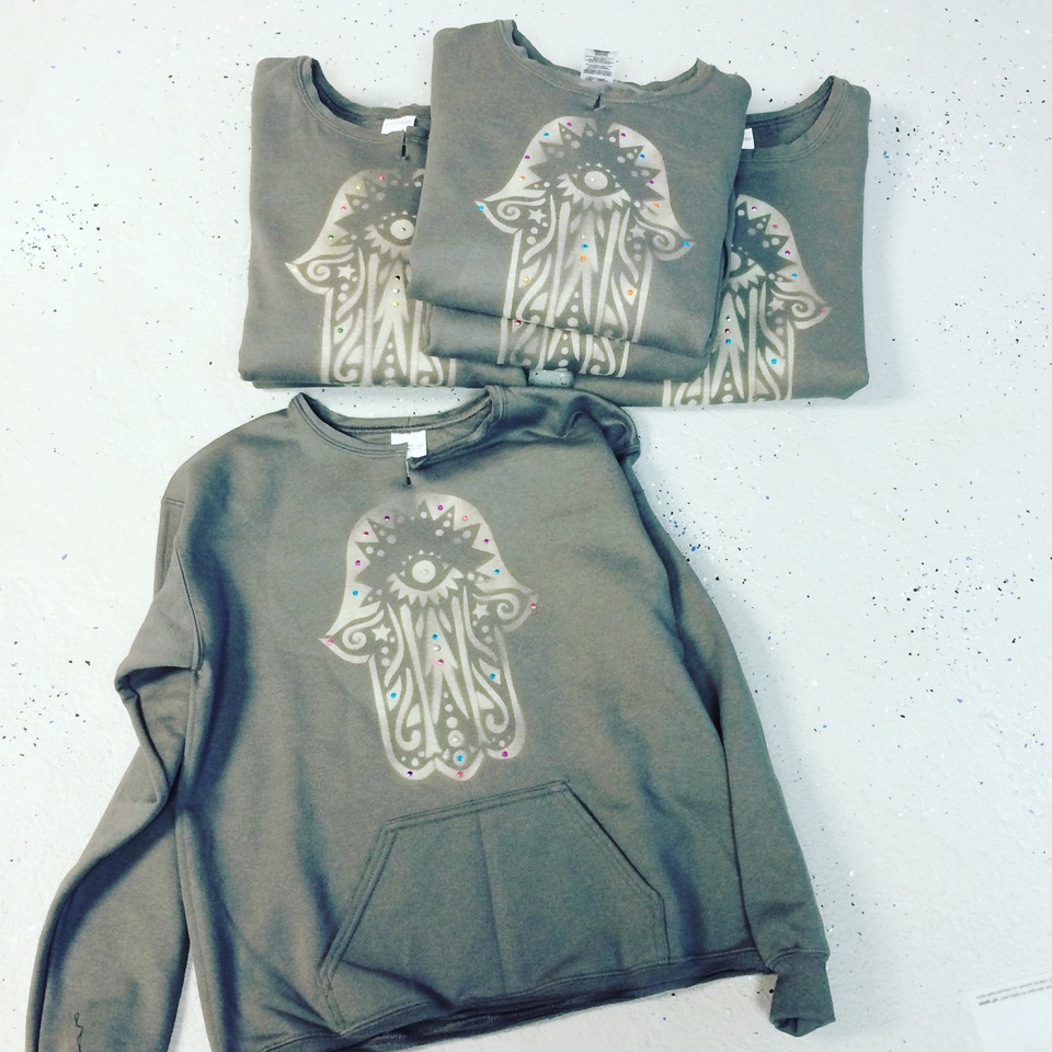 large studded hamsa 