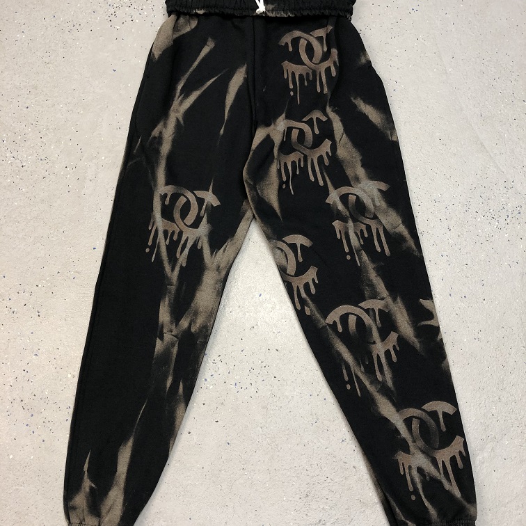 cinched bottom marble sweats